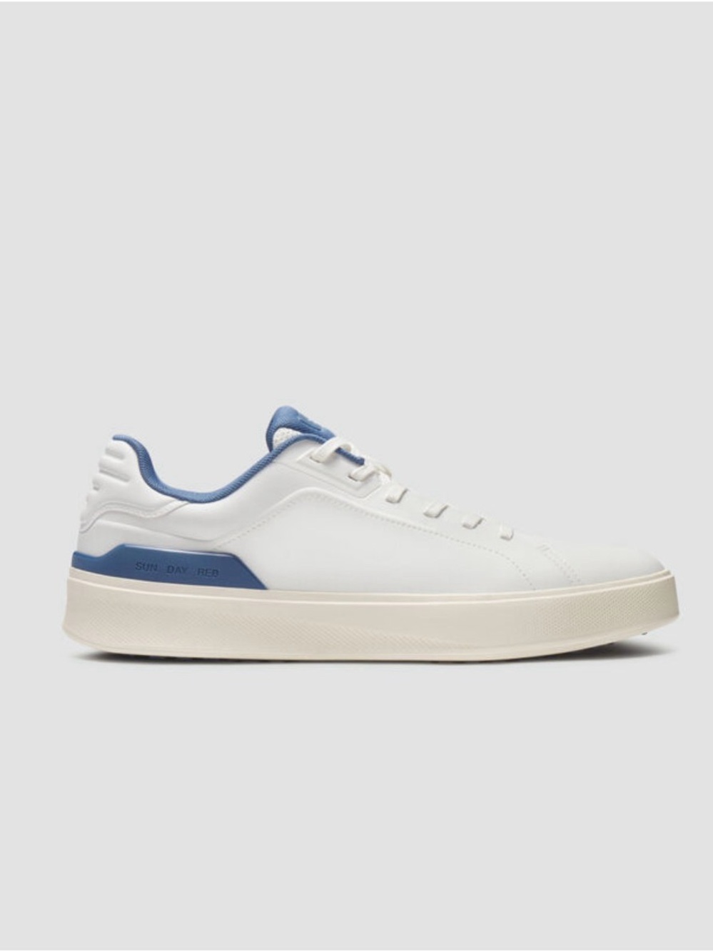 Sun Day Red White Leather Sneakers with Navy Lining